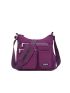 Waterproof Nylon Crossbody Bag, Casual Letter Patch Decor Shoulder Bag Women's Trendy Zipper Purse