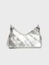 Metallic Chain Hobo Bag