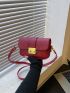 Mini Neon Pink Crocodile Embossed Flap Square Bag