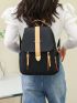 Metal Decor Flap Backpack