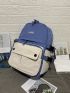 Two Tone Pocket Front Backpack