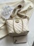 Quilted Pattern Chain Square Bag