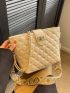 Quilted Pattern Chain Square Bag