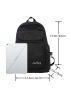 Letter Graphic Functional Backpack With Bag Charm