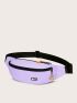 Letter Patch Decor Waist Bag