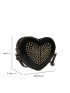 Mini Studded Decor Heart Design Novelty Bag