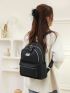 Metal Decor Functional Backpack