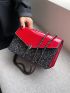 Mini Sequin Decor Flap Square Bag