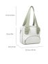 Two Tone Buckle Decor Square Bag