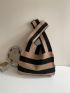 Striped Pattern Crochet Bag