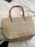 Minimalist Straw Bag