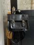 Buckle Decor Flap Backpack