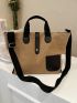 Two Tone Shopper Bag