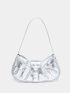 Metallic Studded Decor Hobo Bag