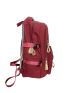 Letter Patch Decor Functional Backpack