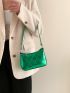 Mini Neon Green Quilted Detail Hobo Bag