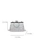 Colorblock Sequin & Rhinestone Decor Square Bag