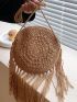 Mini Fringe Decor Straw Bag