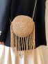 Mini Fringe Decor Straw Bag