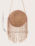 Mini Fringe Decor Straw Bag