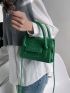 Mini Crocodile Embossed Flap Square Bag