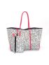 Dalmatian Print Shoulder Tote Bag With Coin Purse