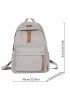 Letter Patch Decor Functional Backpack