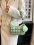 Ruched Design Shoulder Bag With Coin Purse