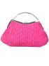 Neon Pink Rhinestone Decor Evening Bag