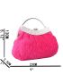 Neon Pink Rhinestone Decor Evening Bag