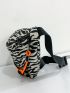 Zebra Striped Pattern Waist Bag