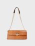 Crocodile Embossed Baguette Bag