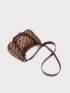 Quilted Metal Decor Hobo Bag