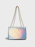 Holographic Chain Square Bag