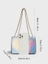 Holographic Chain Square Bag