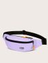 Letter Patch Decor Waist Bag