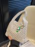 Minimalist Straw Bag With Bag Charm