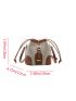 Mini Two Tone Drawstring Design Bucket Bag