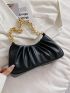 Minimalist Chain Ruched Bag