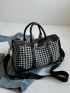 Houndstooth Pattern Duffel Bag