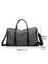 Houndstooth Pattern Duffel Bag