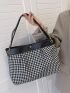 Houndstooth Pattern Square Bag