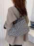 Houndstooth Pattern Square Bag