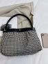 Houndstooth Pattern Square Bag