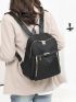 Letter Decor Functional Backpack