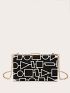 Mini Geometric Pattern Chain Box Bag