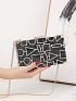 Mini Geometric Pattern Chain Box Bag