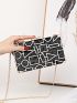 Mini Geometric Pattern Chain Box Bag