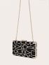 Mini Geometric Pattern Chain Box Bag