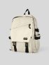 Letter Patch Large Capacity Backpack